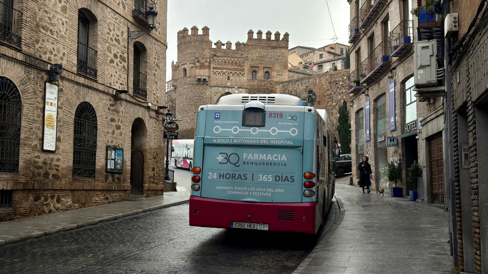 Imagen de archivo de uno de los autobuses urbanos de Toledo