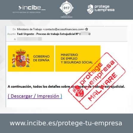 Este es el correo en cuestión.