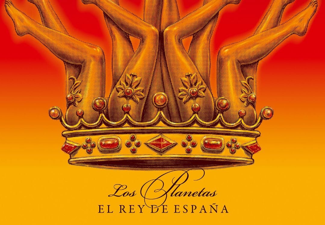 Portada de &#039;El rey de España&#039;, nueva canción de Los Planetas, diseñada por Javier Aramburu