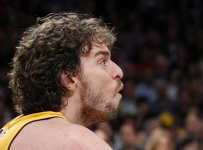 Pau, durante el partido ante los Spurs