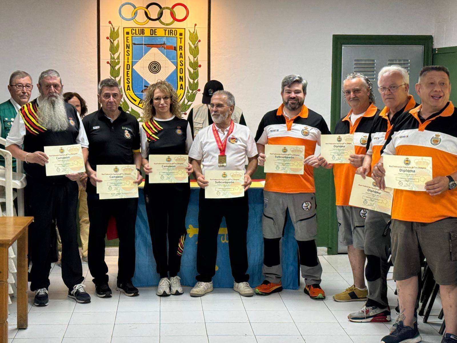 Bernabé, con los ganadores de las pruebas