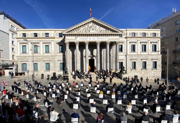 Vista general del acto institucional por el Día de la Constitución en el Congreso de los Diputados.