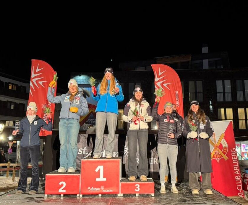 Podi de Saint Anton en què Cande Moreno ha estat cinquena