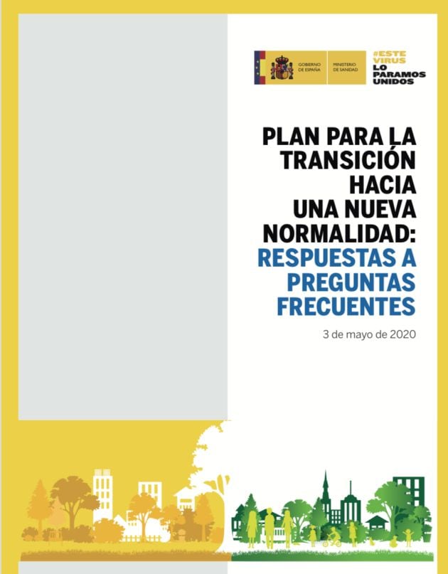 Documento &#039;Plan para la transición hacia una nueva normalidad&#039; que ha publicado el Gobierno