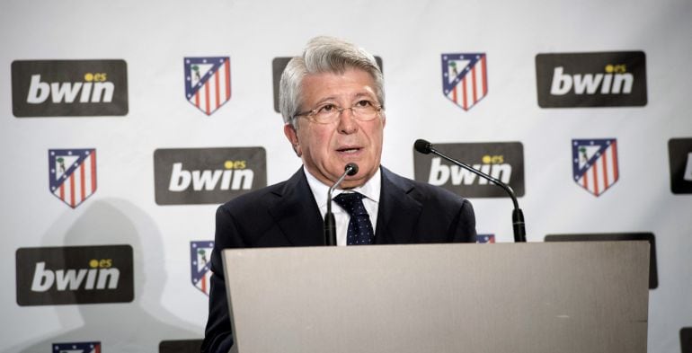 El presidente del Atlético de Madrid Enrique Cerezo.