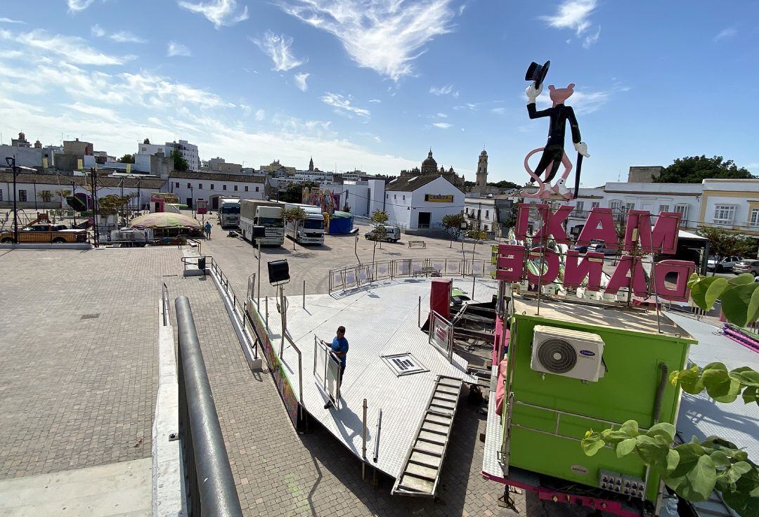 La Plaza de Belén se acondiciona para las Fiestas de la Vendimia