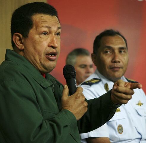 Hugo Chávez, durante su comparecencia