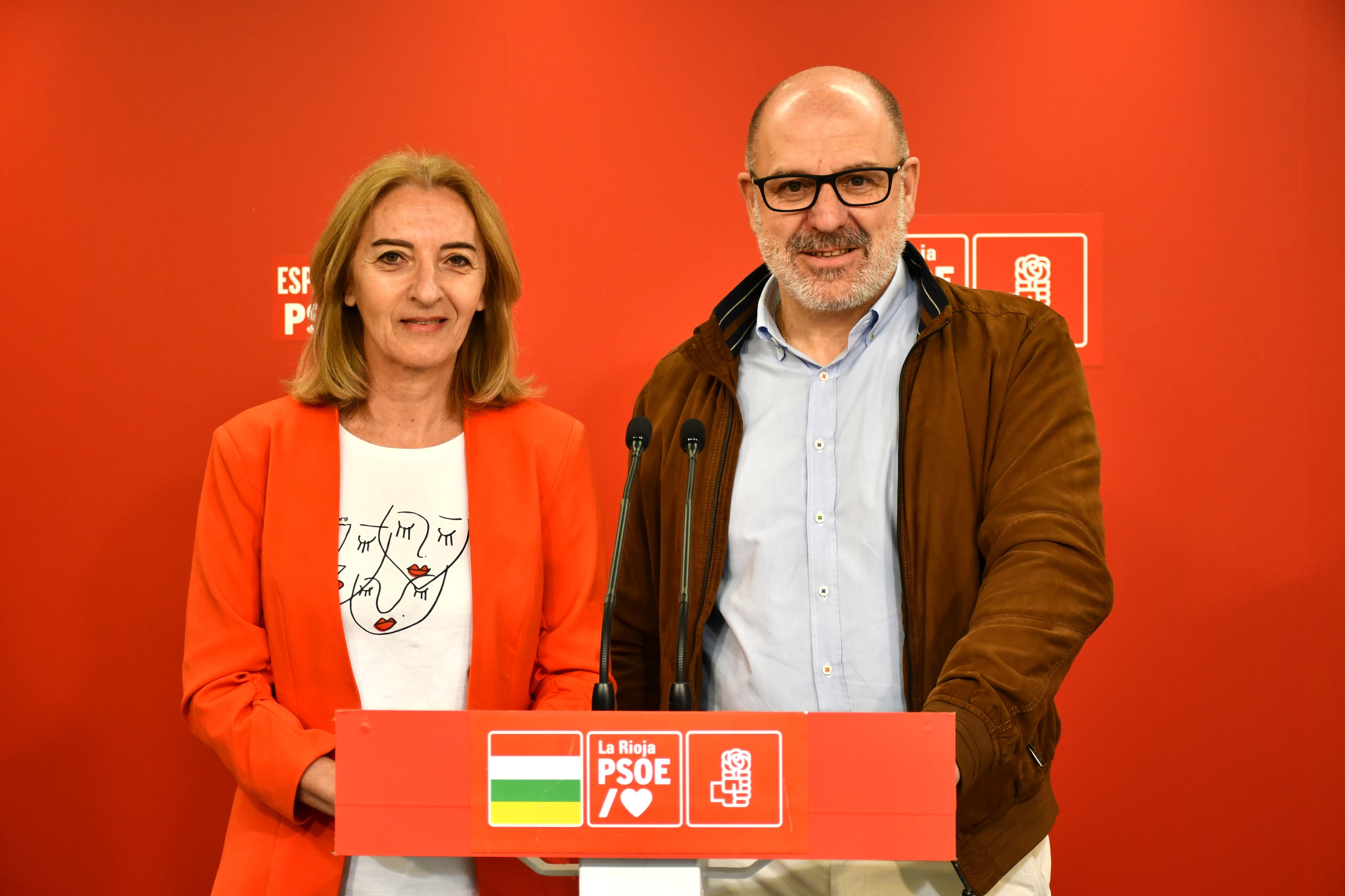 María Somalo y Mikel González de Legarra, diputados PSOE La Rioja