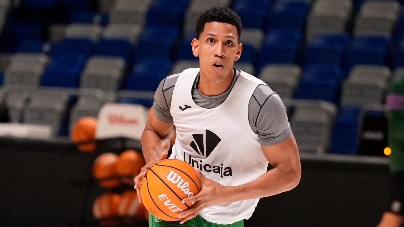 José Miguel "Tyson" Pérez, en un entrenamiento del Unicaja