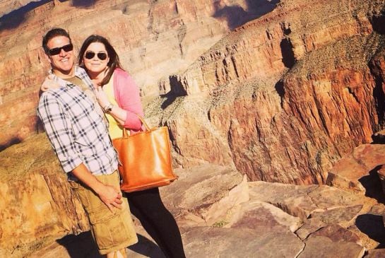 FILE - In this Oct. 21, 2014, file photo provided by TheBrittanyFund.org, Brittany Maynard, a terminally ill woman who plans to die under Oregon&#039;s law that allows the terminally ill to end their own lives, and her husband Dan Diaz pose at the Grand Canyon