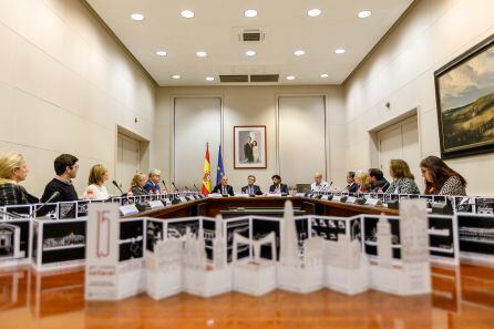 Momento de la reunión de la Comisión mixta del 1&#039;5 % cultural