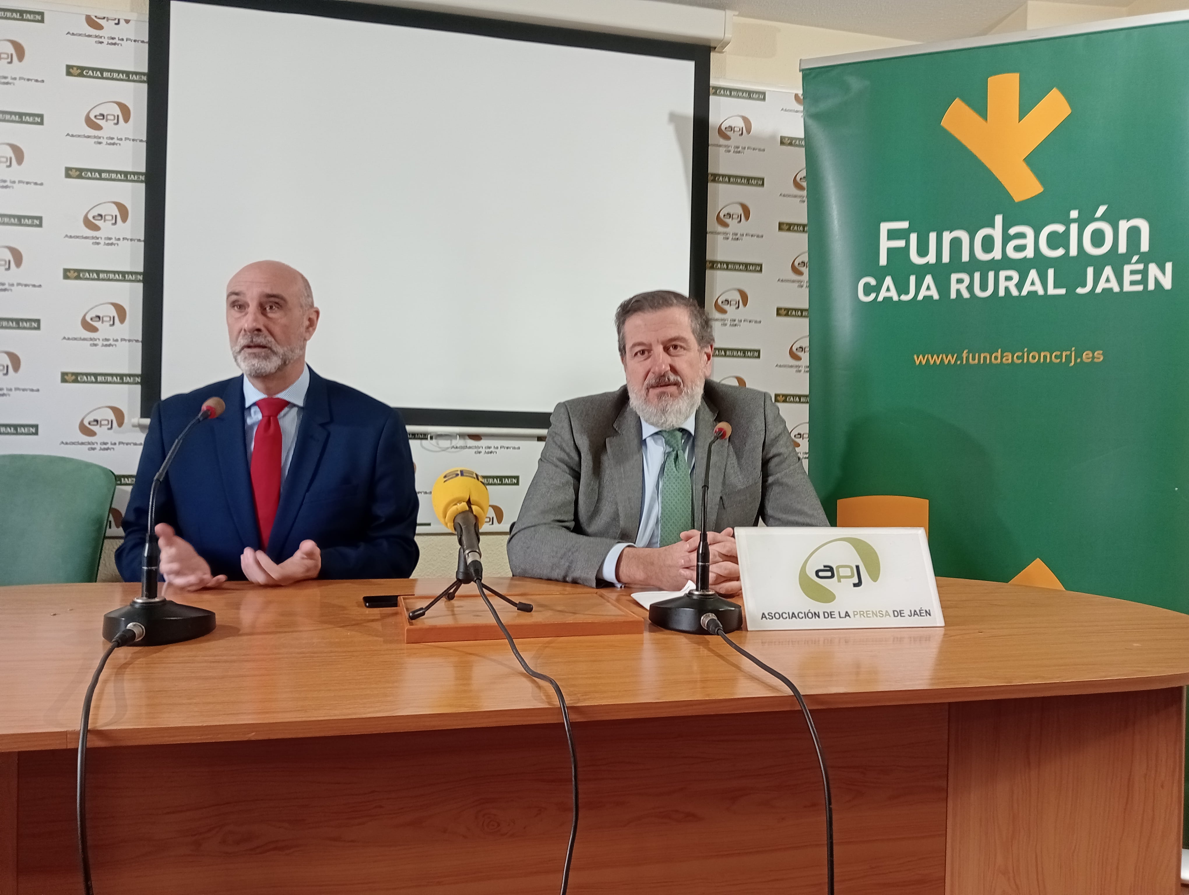 Javier Rueda y Luis Jesús García-Lomas durante la presentación