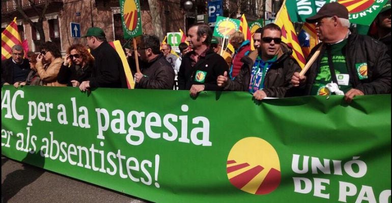 500 pagesos catalans es manifesten a Madrid per preus justos i vs aplicació de la PAC