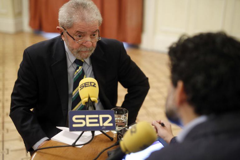 El expresidente de Brasil, Lula da Silva, en un momento de la entrevista