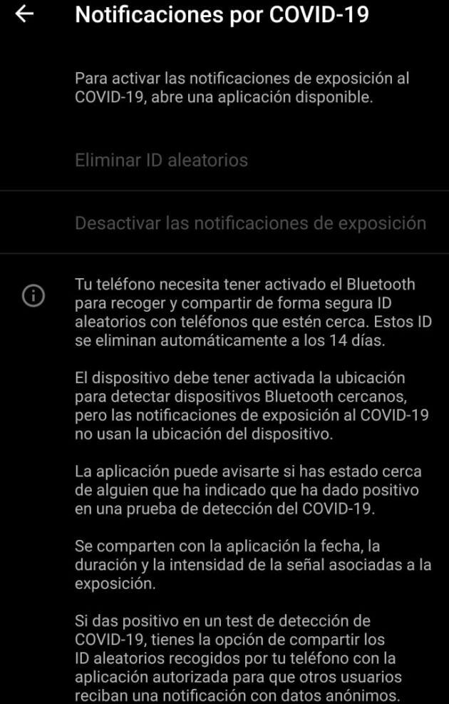 Así es notificaciones por COVID-19.