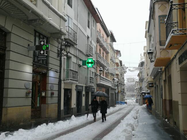 Jaca con nieve este 19 de enero