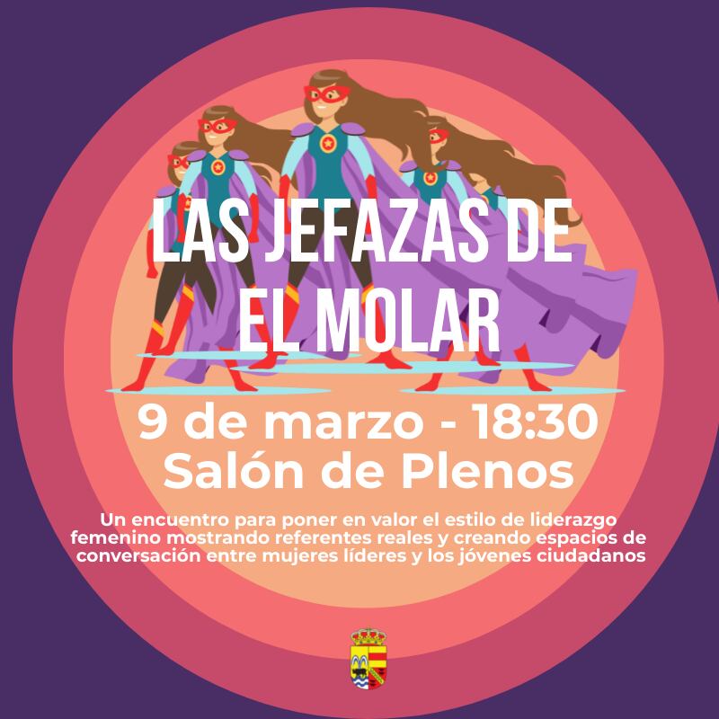 El encuentro tendrá lugar el miércoles 9 de marzo, a las 18:30h, en el Salón de Plenos del Ayuntamiento para crear un espacio de conversación entre lideresas y lo jóvenes del municipio