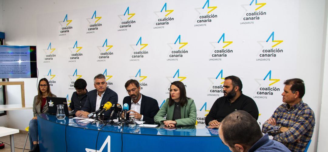 Consejeros de CC-PNC en el Cabildo de Lanzarote.