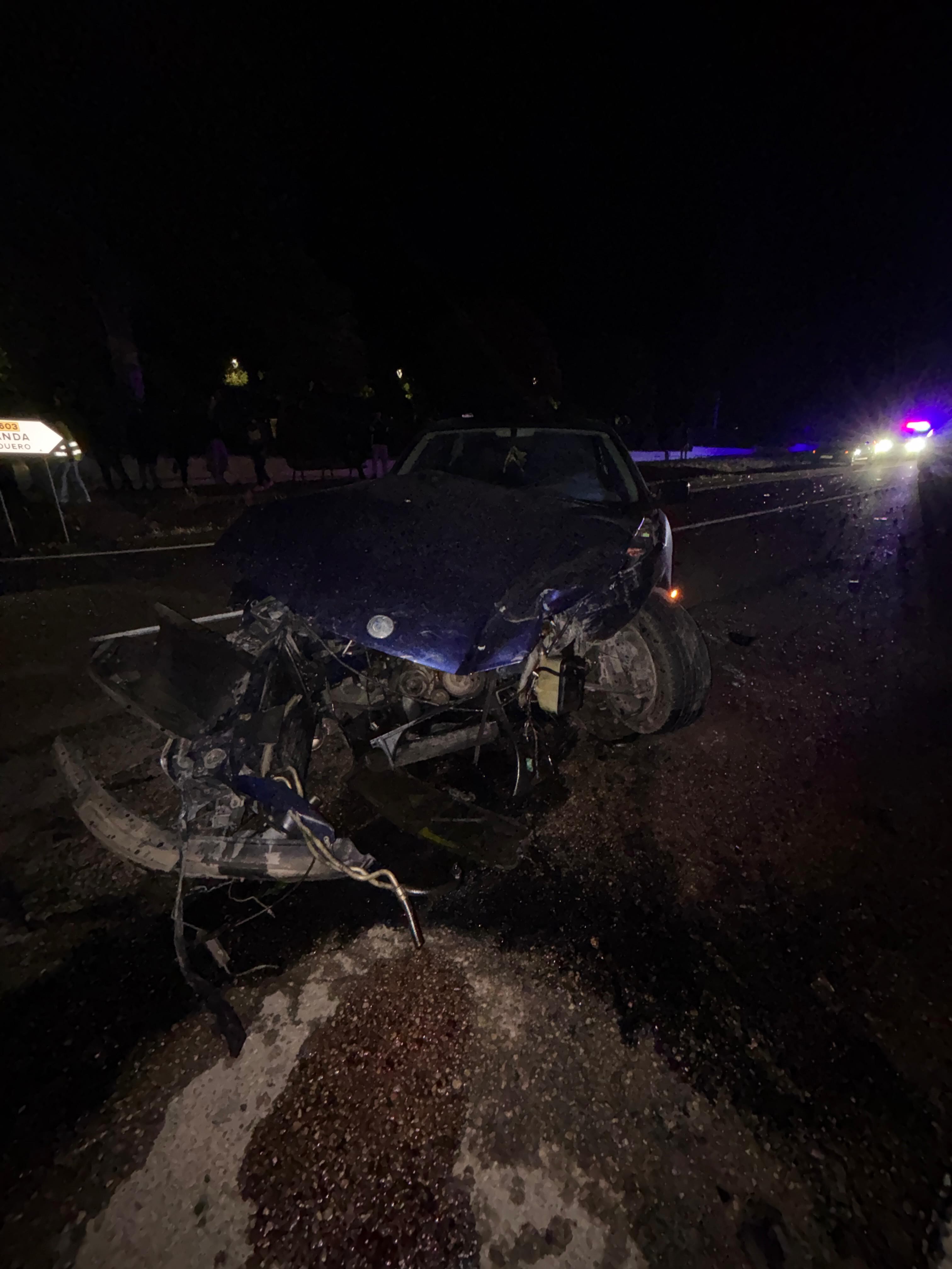 El coche sufrió importantes daños materiales