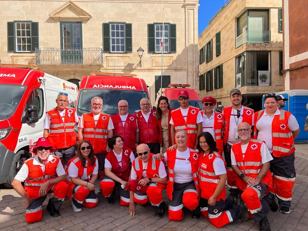 Creu Roja de Maó durant les Festes de Gràcies