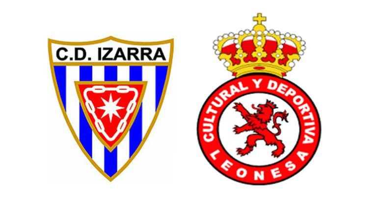 Escudos del CD.Izarra y la Cultural Leonesa