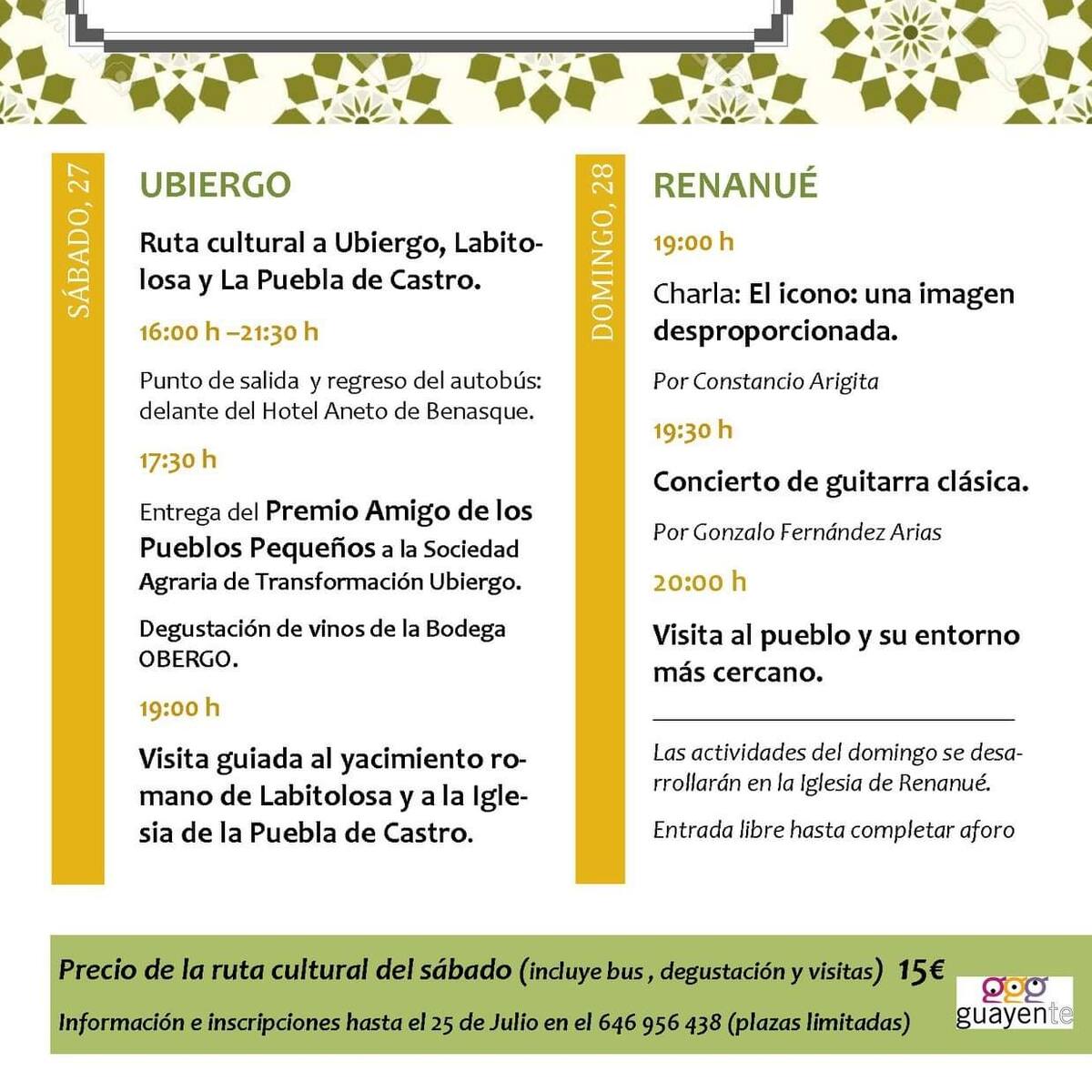 Guayente Itinera llega a Ubiergo y Renanué