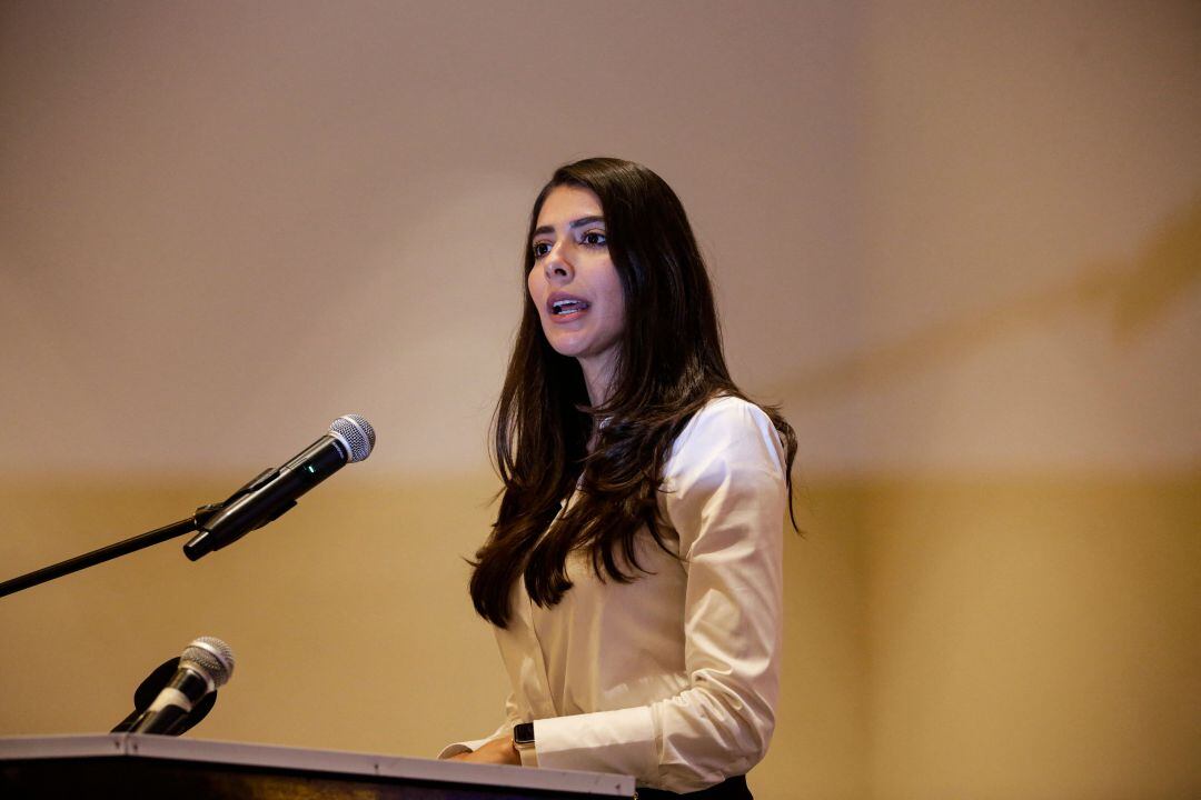 Berenice Quezada, Miss Nicaragua 2017 y candidata a vicepresidenta del país, en un acto electoral de Alianza Ciudadana por la Libertad (ACXL), la semana pasada.