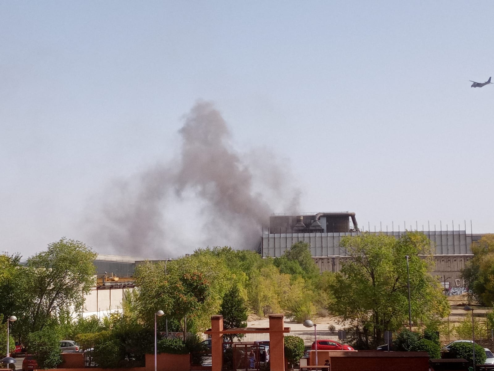 Corrugados Getafe visto desde las viviendas cercanas