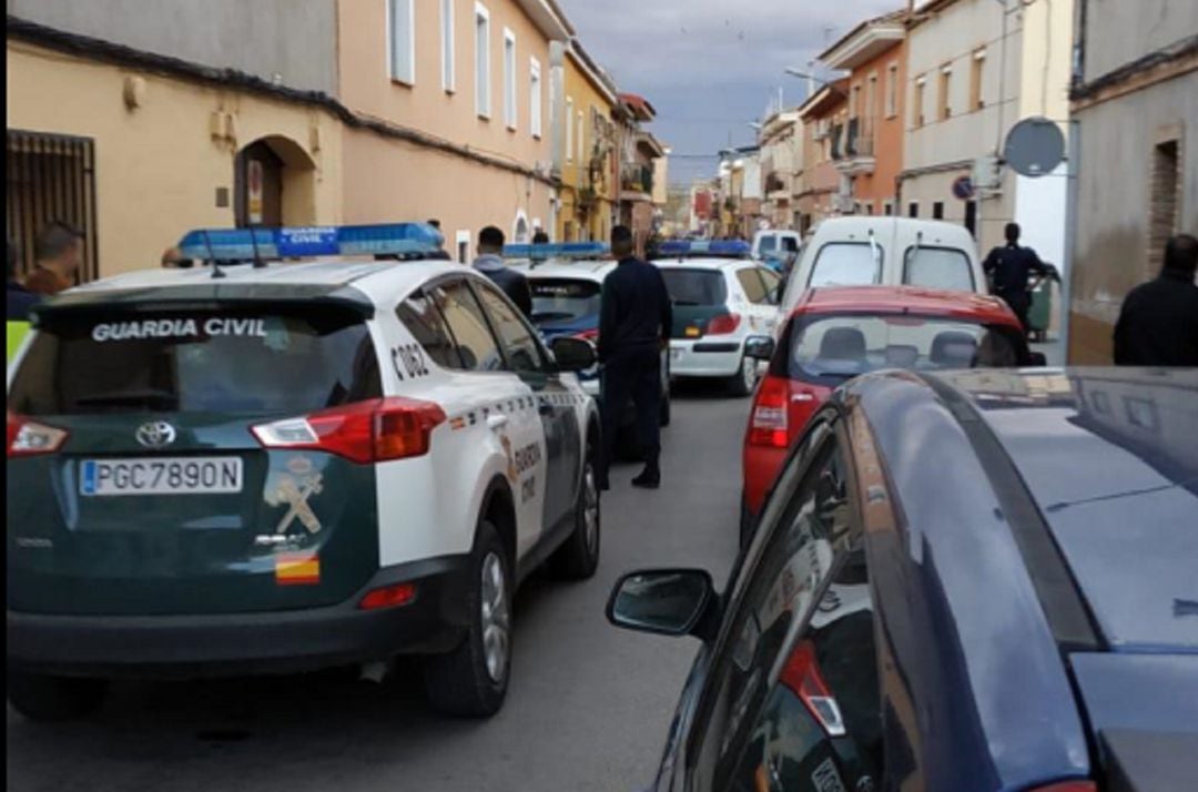 Parte del amplio despliegue policial