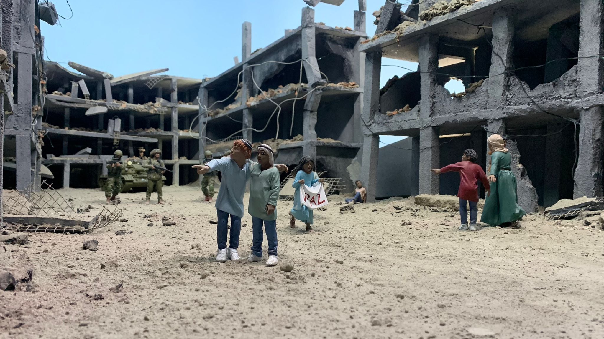 Belén replica de Gaza en el Colegio de los Salesianos de Huesca