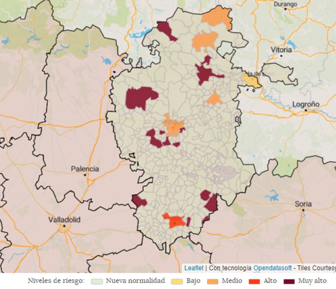 Aranda y otros cinco municipios de la comarca siguen en riesgo epidemiológico alto