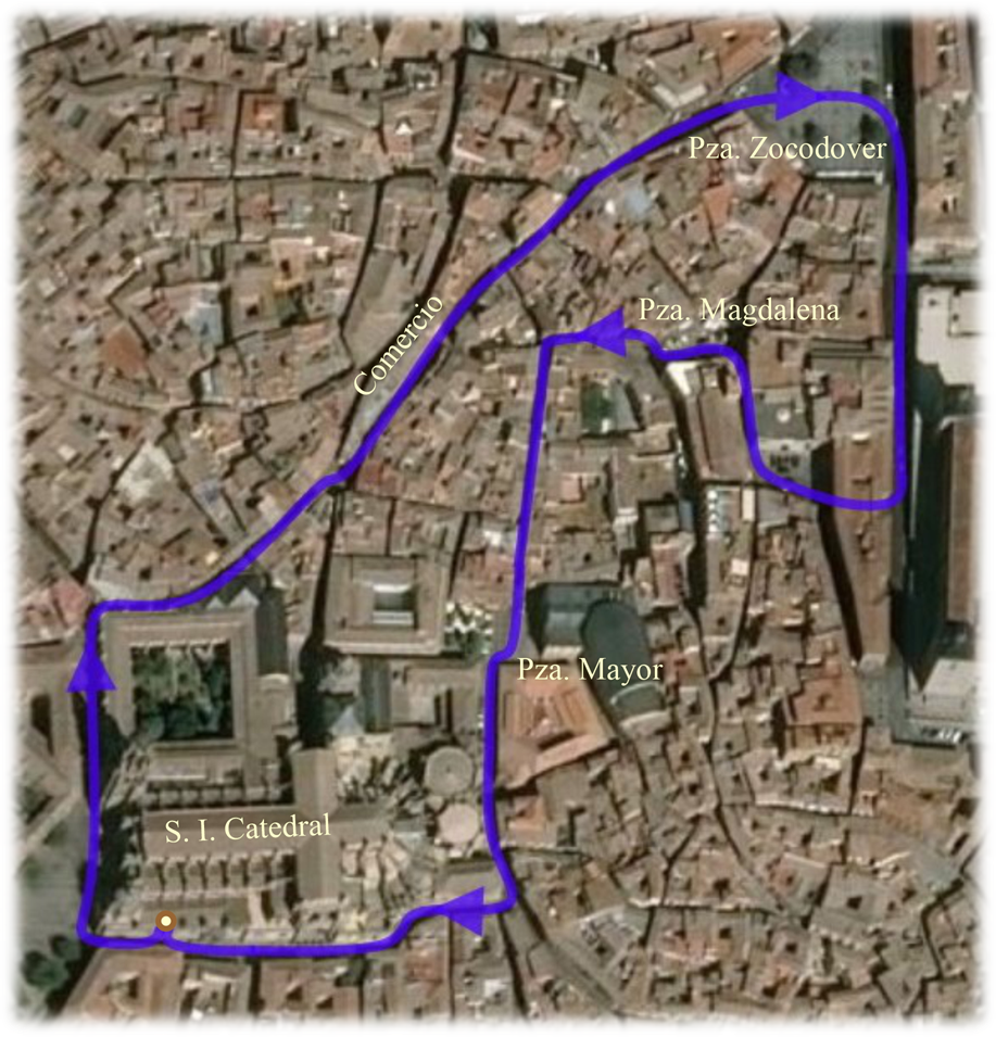 Recorrido del Cristo Nazareno Cautivo de Toledo 2025