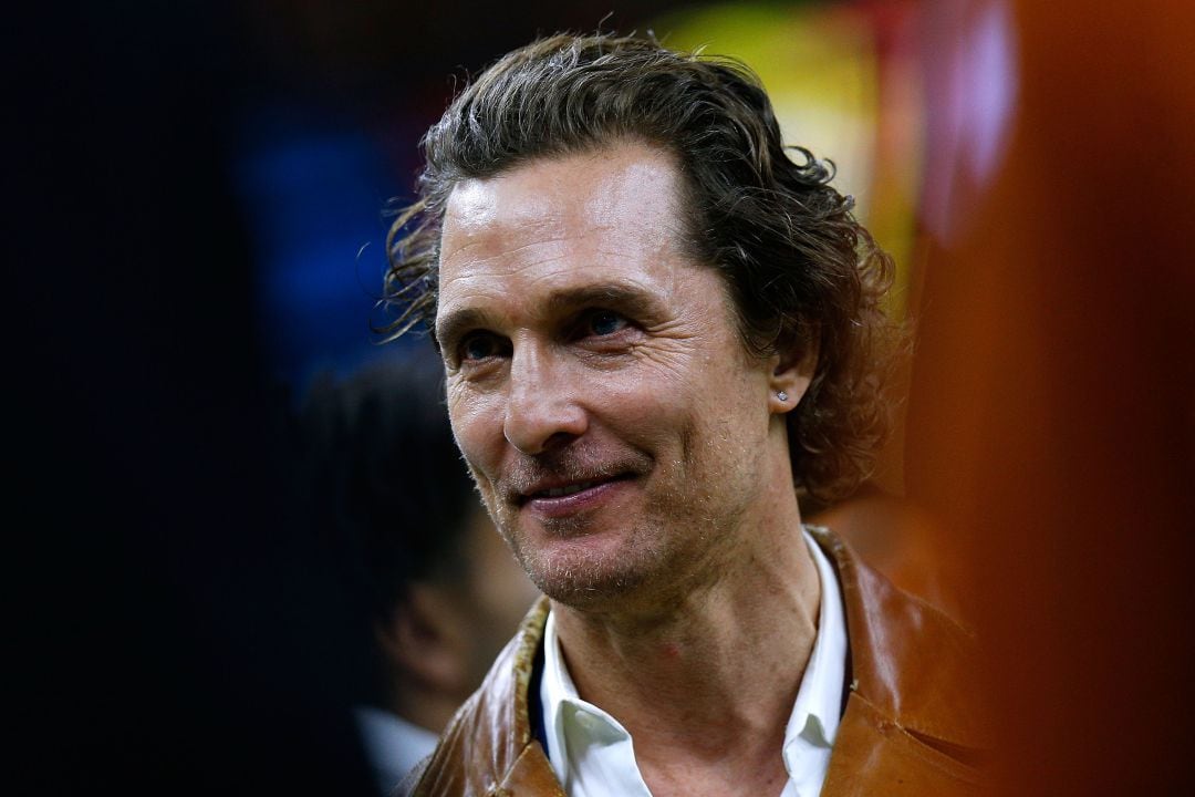 Matthew McConaughey durante un acto en New Orleans en 2019