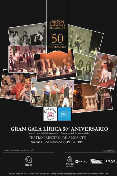 Cartel de la Gran Lírica 50º Aniversario