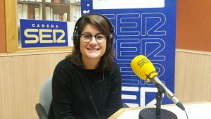 Mar Molero en los estudios de Cadena SER Madrid Sur