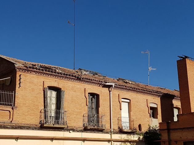 Edificio del Fuerte S. Francisco hundiéndose