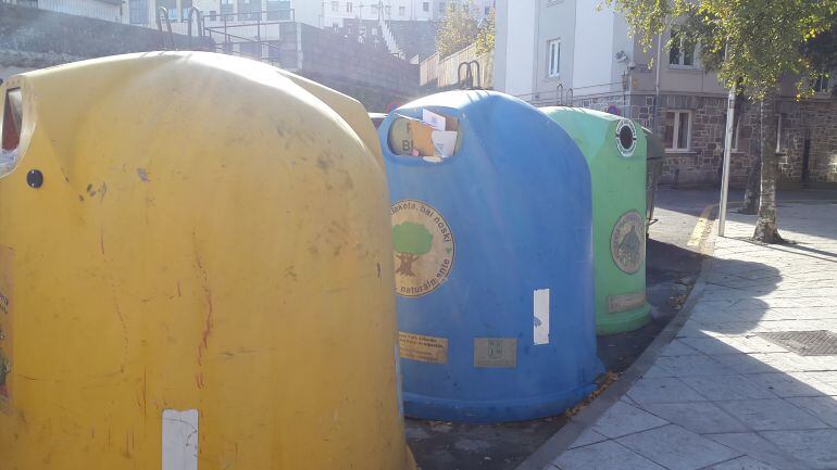 Contenedores en el casco urbano de Eibar