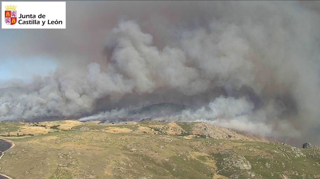 Imagen del incendio en las cercanías de Navalmoral