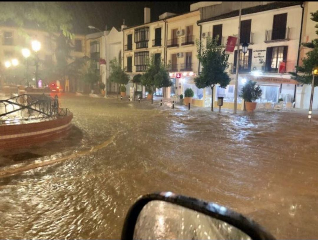 Las fuertes lluvias han descargado sobre la comarca norte de la provincia e Málaga