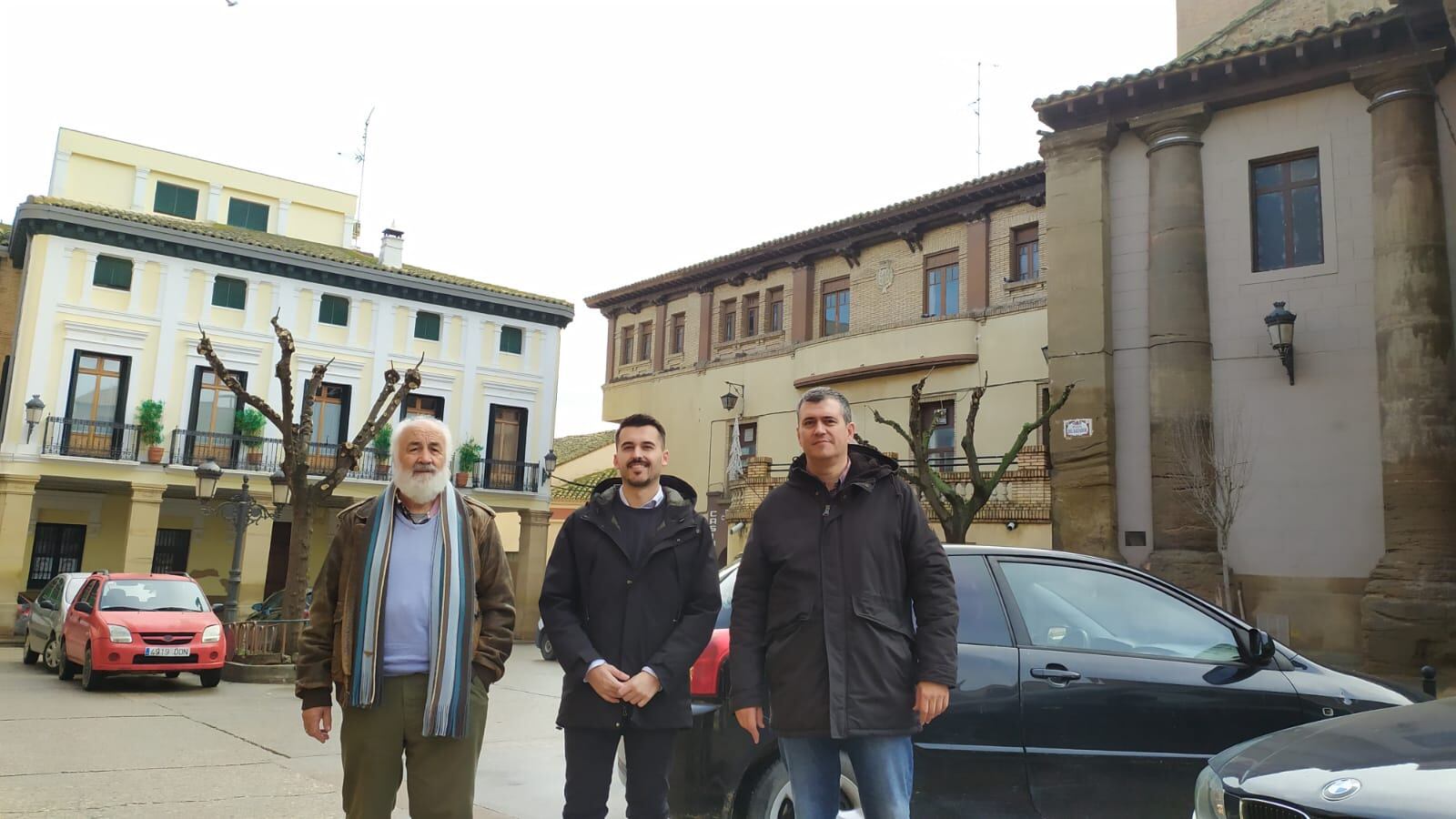 José María Plaza, Mascún Ariste y Joaquín Palacín