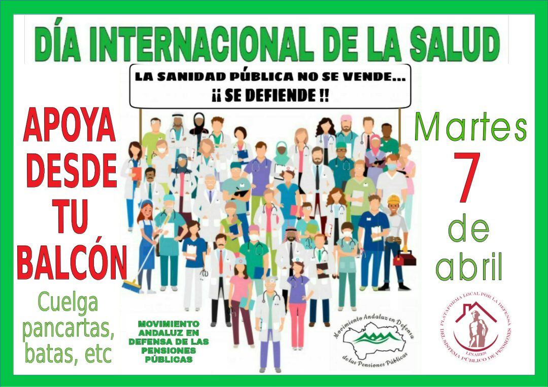 Cartel anunciador de la campaña en apoyo a la Sanidad Pública