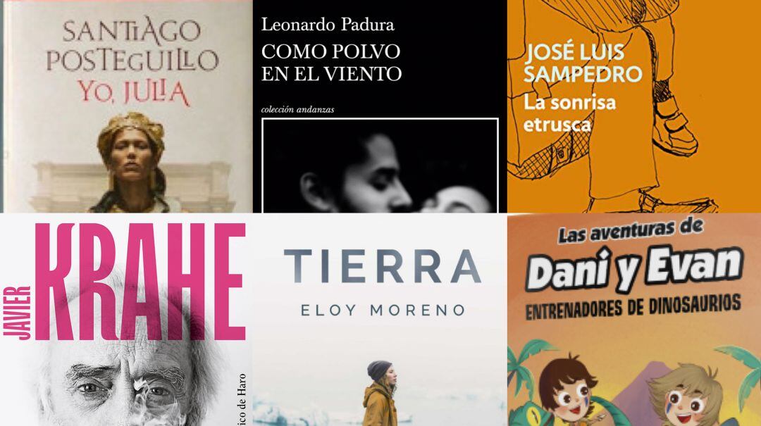 Detalles de la portada de los seis libros recomendados.