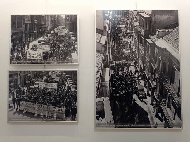 Fotografías de la exposición dedicada a 'Fernando Bellver Acevedo:fotoperiodista" en el Archivo Provincial de Palencia