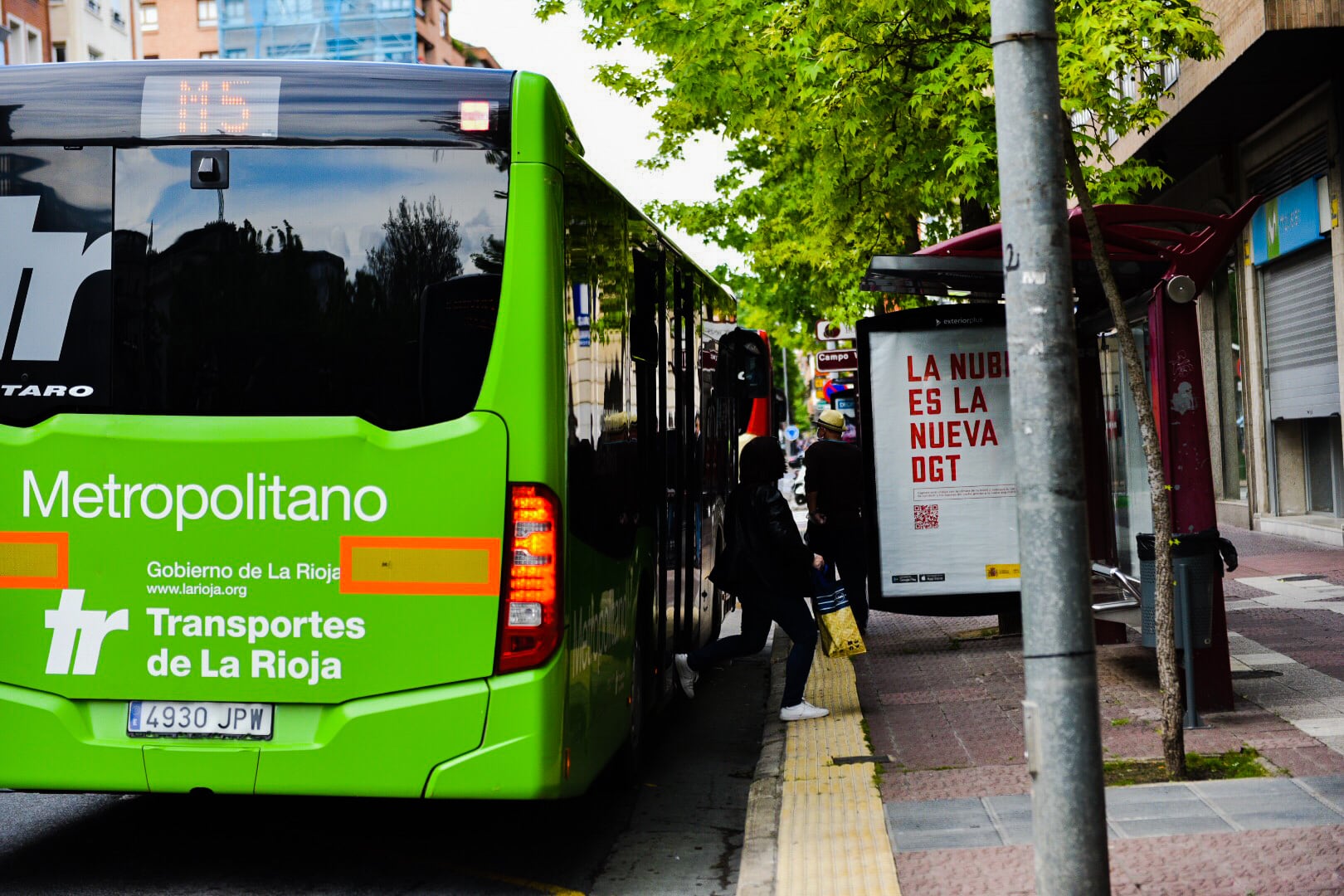 Para en Logroño del transporte metropolitano de La Rioja.