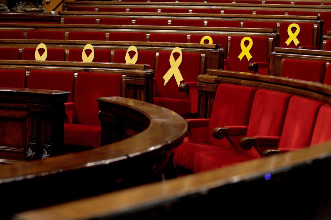 Vista general del hemiciclo del Parlament de Catalunya