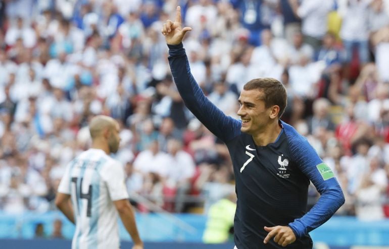 Antoine Griezmann, en la victoria de Francia ante Argentina.