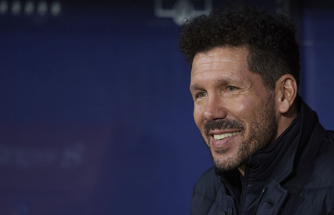 Simeone, durante el partido contra Osasuna