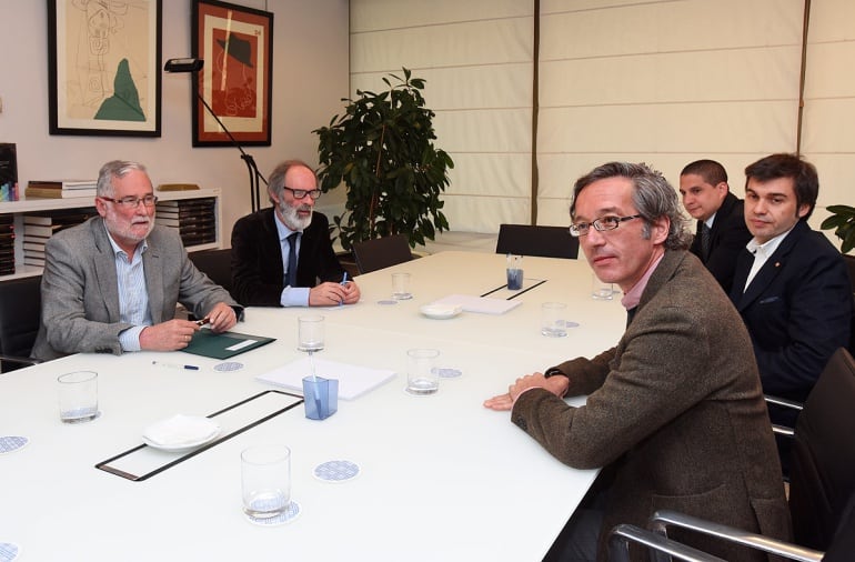 Reunión mantenida esta mañana entre José María Lasalle y Ramón Ruiz.