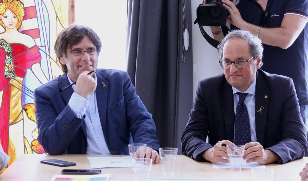 Imagen de archivo de Puigdemont con Quim Torra