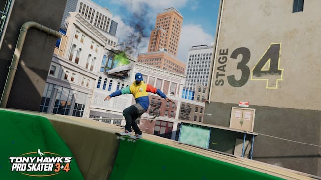 Haciendo grind en los estudios de rodaje de una película